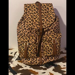 Leopard print backpack